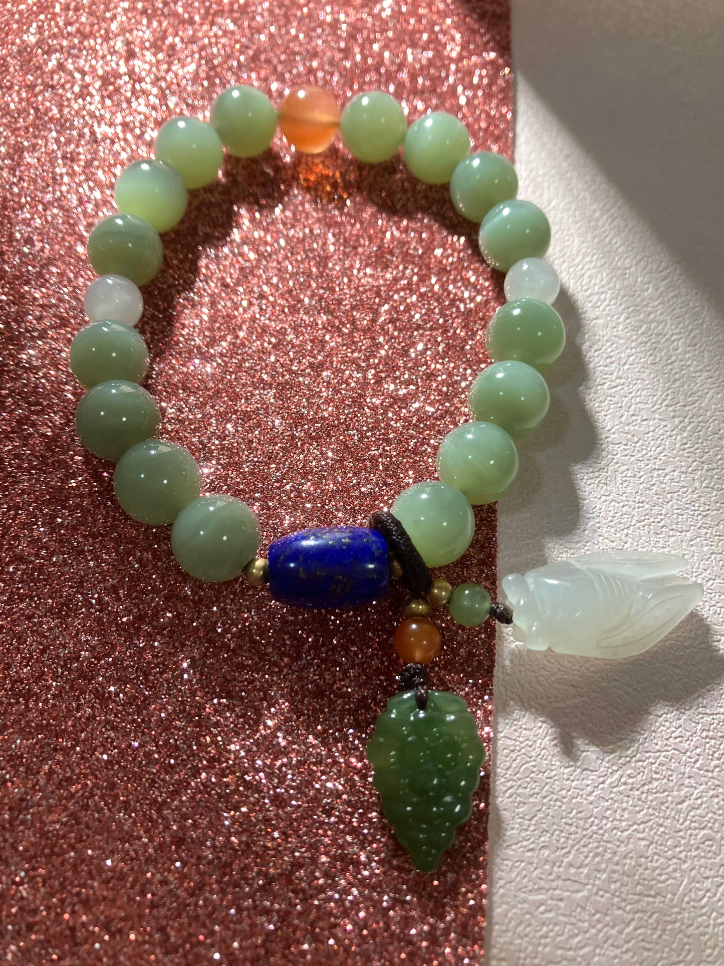 Natural Nephrite Jade Bracelet天然和田玉手鏈(NJB150))