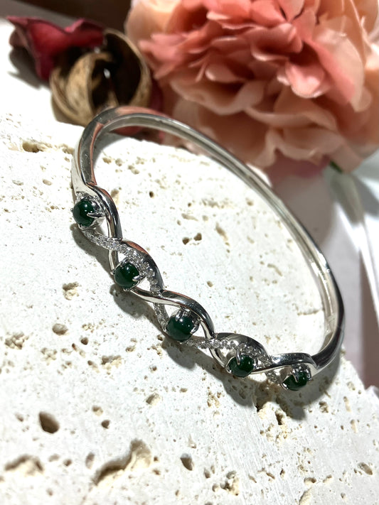 Jadeite Bracelet｜天然綠翡翠手鈪 (JS0139)