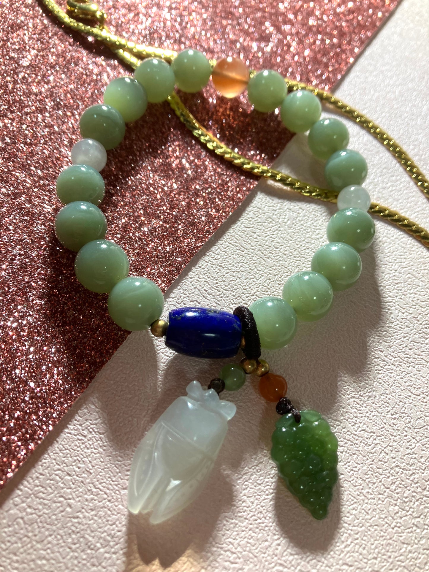 Natural Nephrite Jade Bracelet天然和田玉手鏈(NJB150))