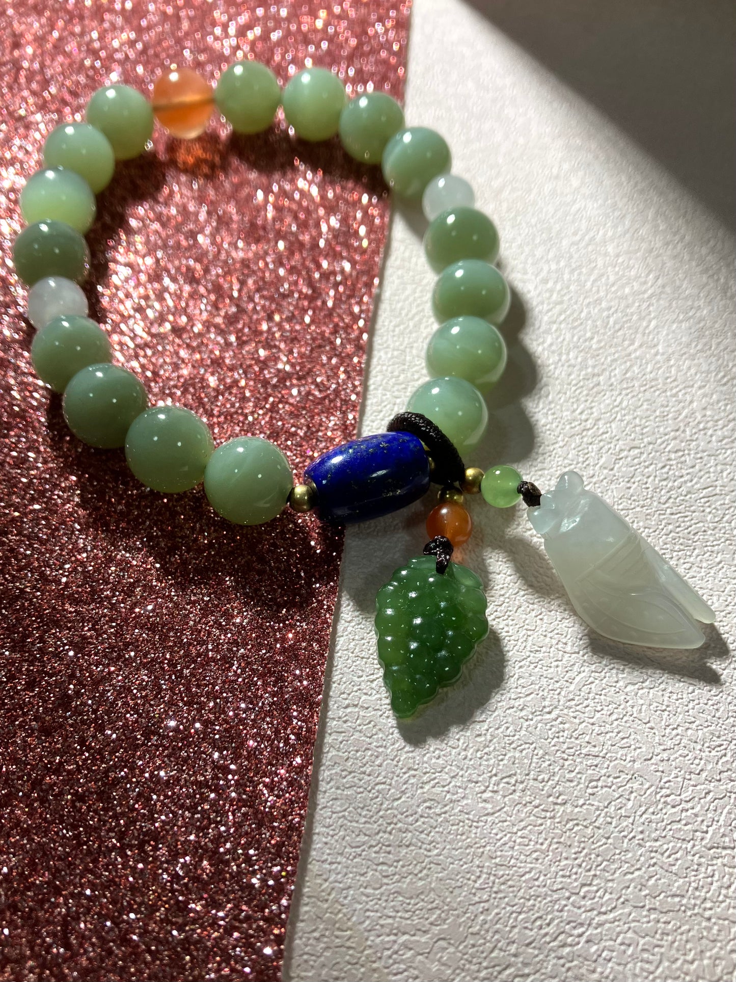 Natural Nephrite Jade Bracelet天然和田玉手鏈(NJB150))