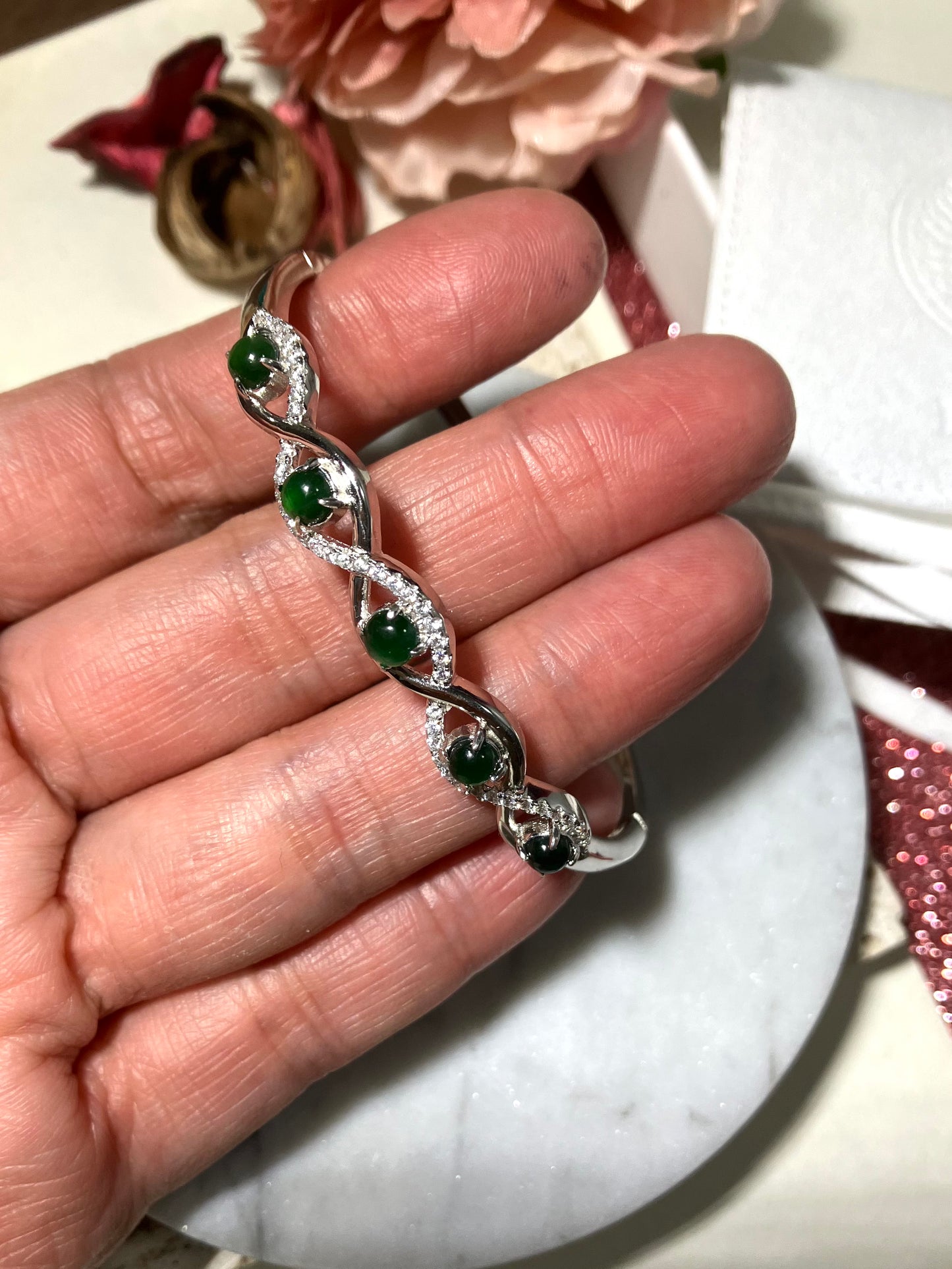 Jadeite Bracelet｜天然綠翡翠手鈪 (JS0139)