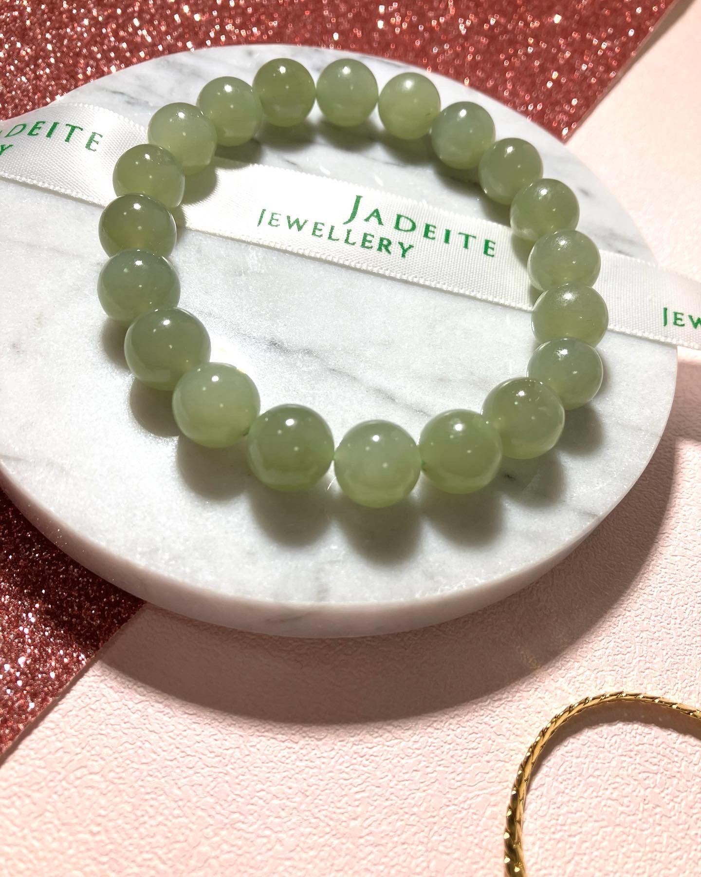 Natural Nephrite Jade Bracelet天然和田玉手鏈(NJ B157）