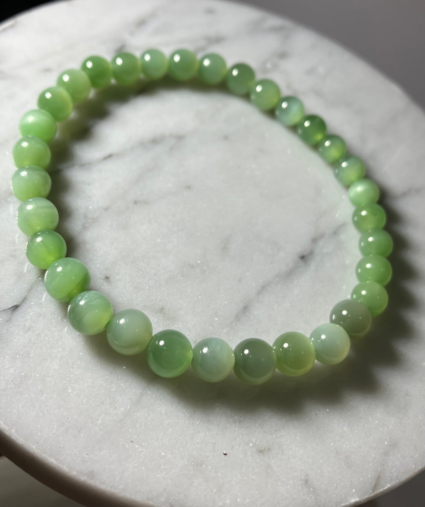 Natural Nephrite Jade Bracelet天然和田碧玉手鏈(NJ B169)