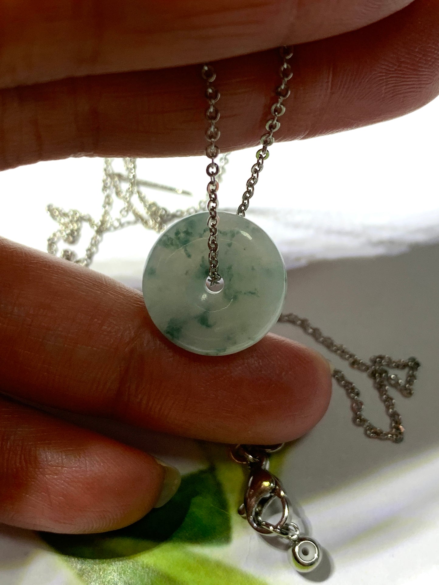 Jadeite Donut  Pendant ｜天然翡翠 平安扣吊墜 (JBN0030)