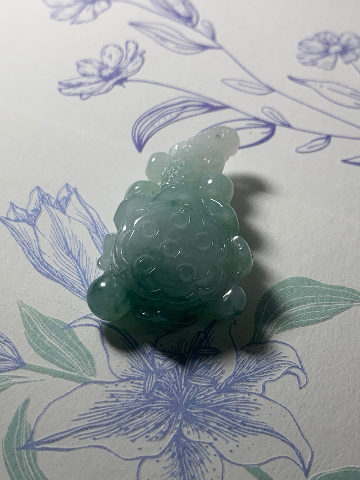 Jadeite Pendant ｜天然翡翠荷花吊墜(JP00154)