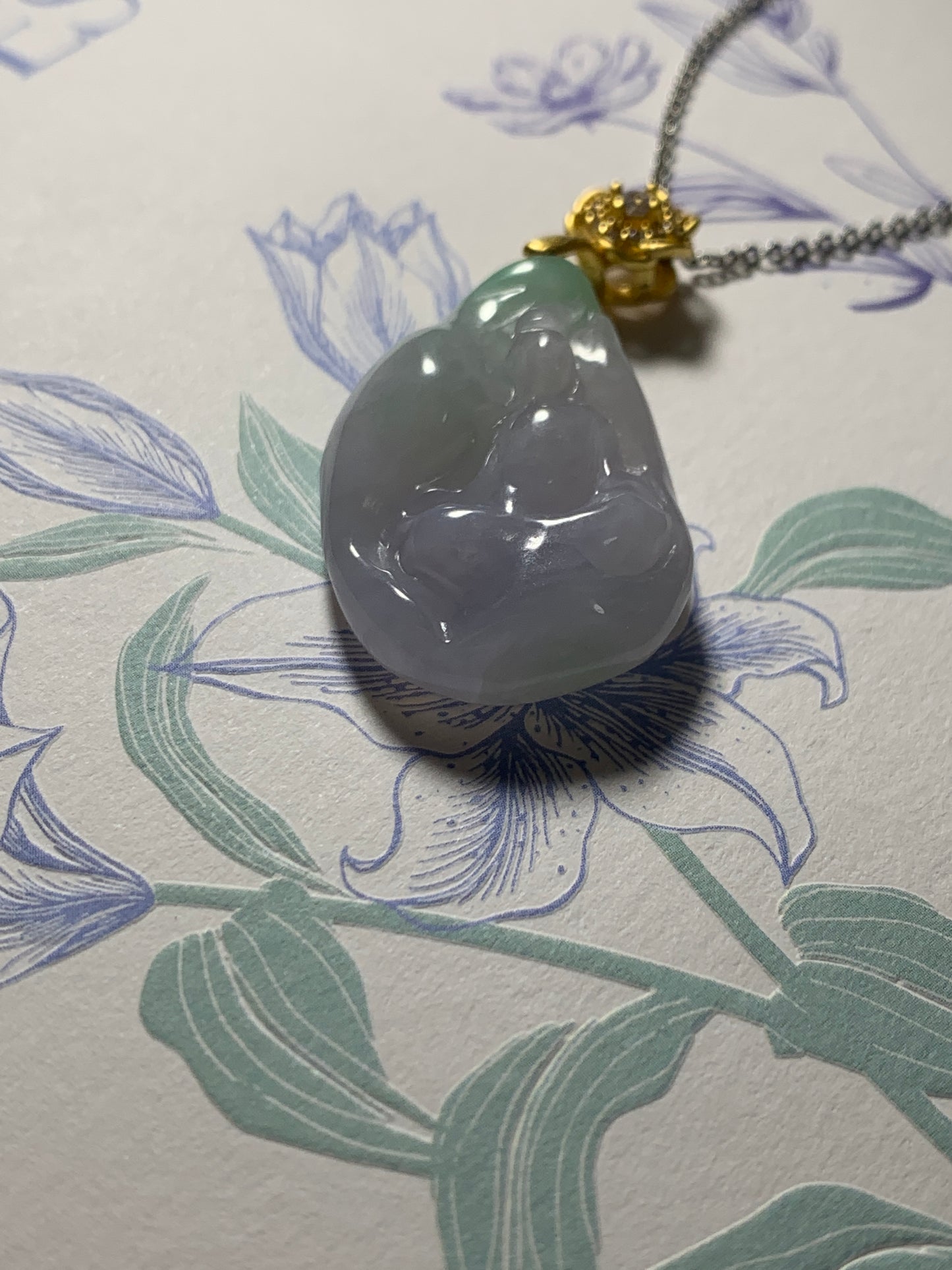 Jadeite Pendant ｜Natural Jade Buddha Pendant